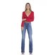 dz2916 calca jeans flare media estonada frente denim zero