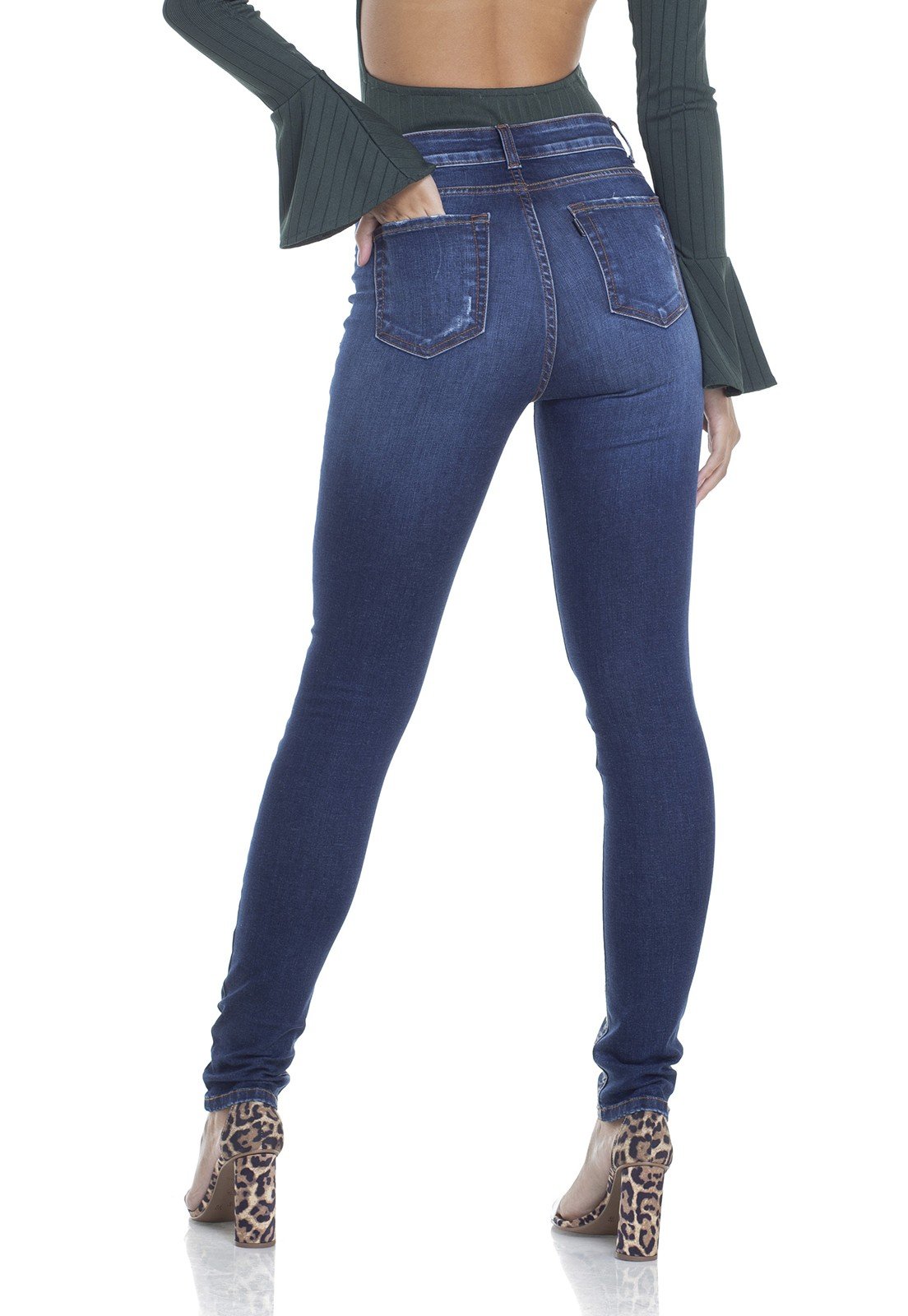 dz2902 calca jeans skinny media com puidos costas crop denim zero