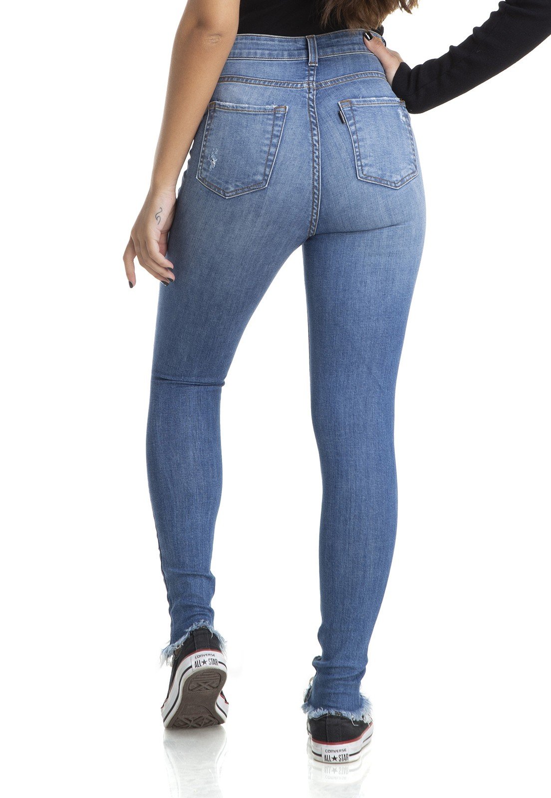 dz2891 calca skinny media rasgos denim zero costas crop