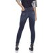 dz2930 calca jeans skinny media escura com linhas contrastantes costas prox denim zero