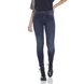 dz2930 calca jeans skinny media escura com linhas contrastantes frente prox denim zero