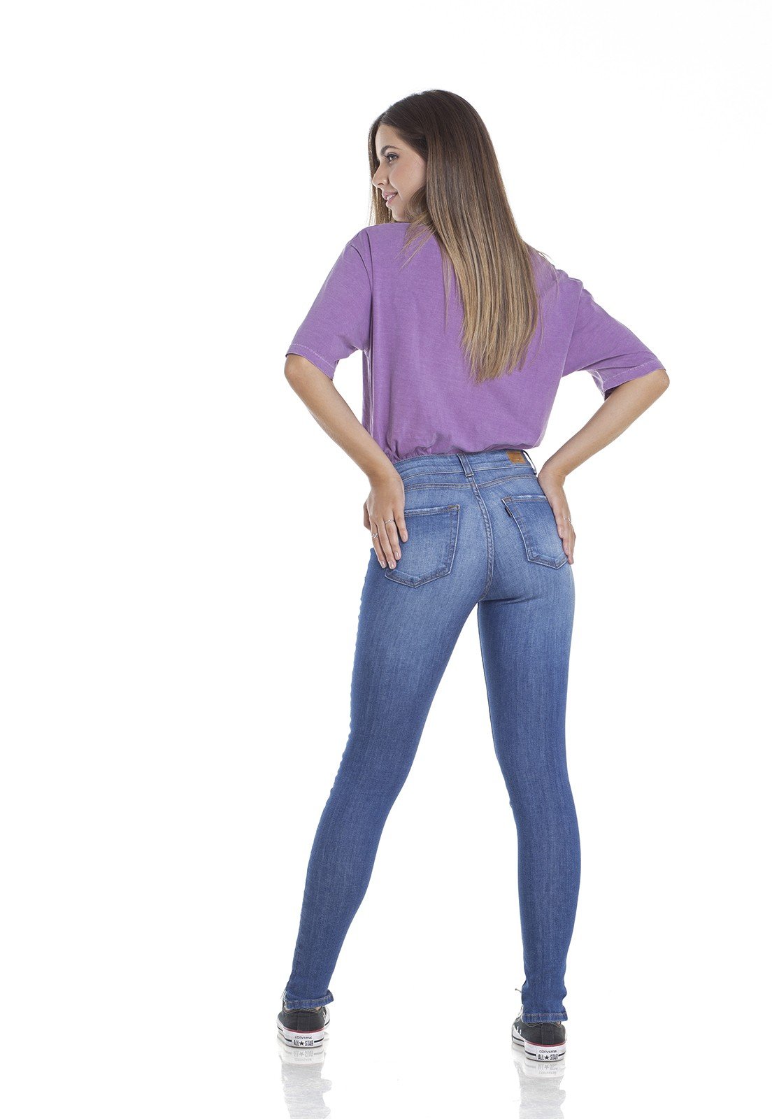 dz2935 calca jeans skinny media com puidos costas denim zero