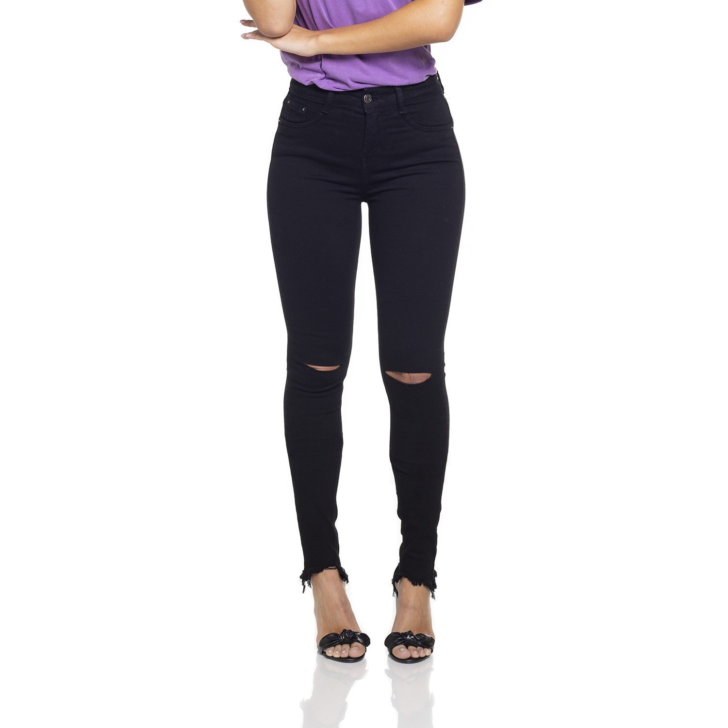 dz2694 12 calca skinny media preto frente prox