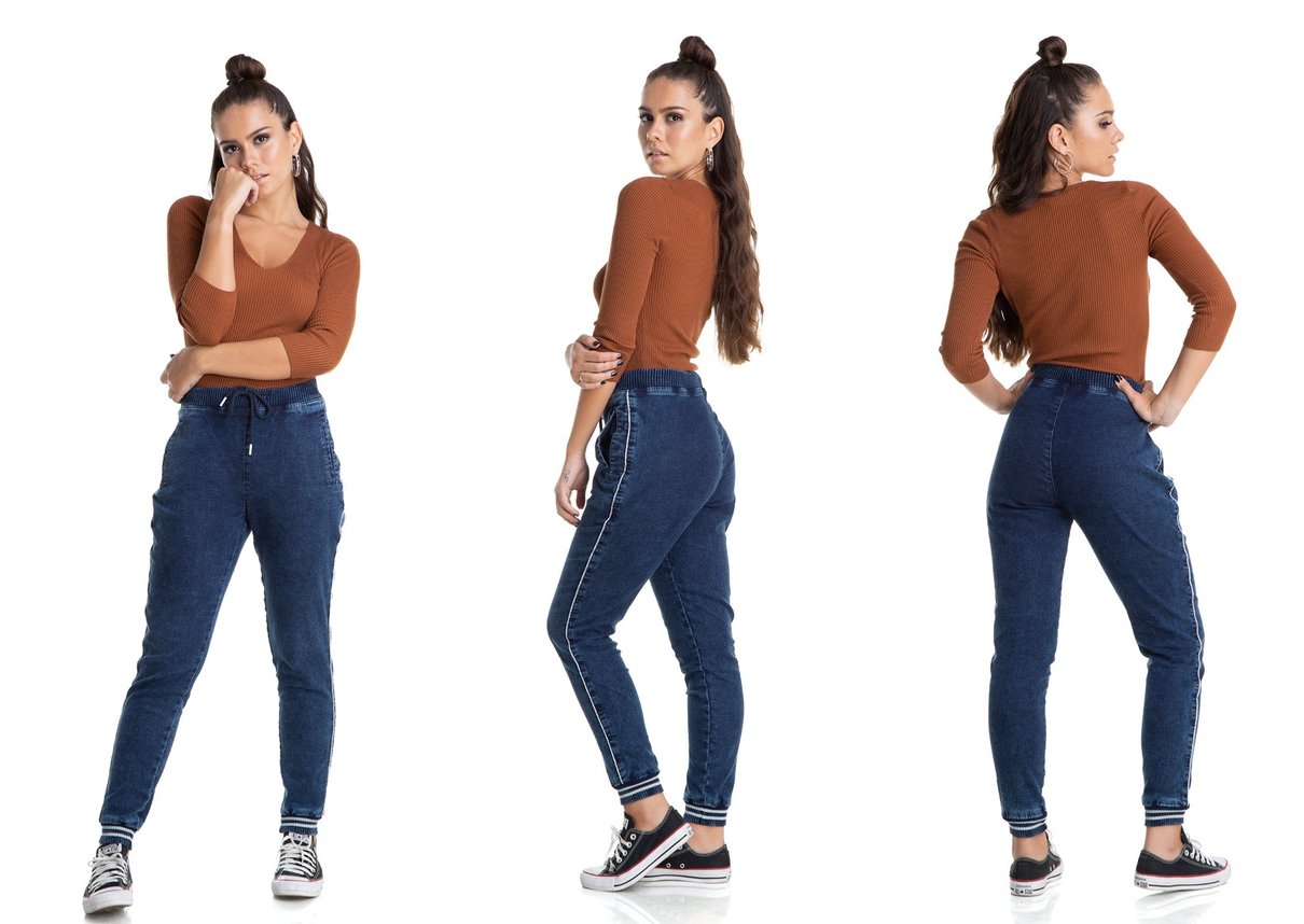 dz2894 calca jogger sport denim zero trio