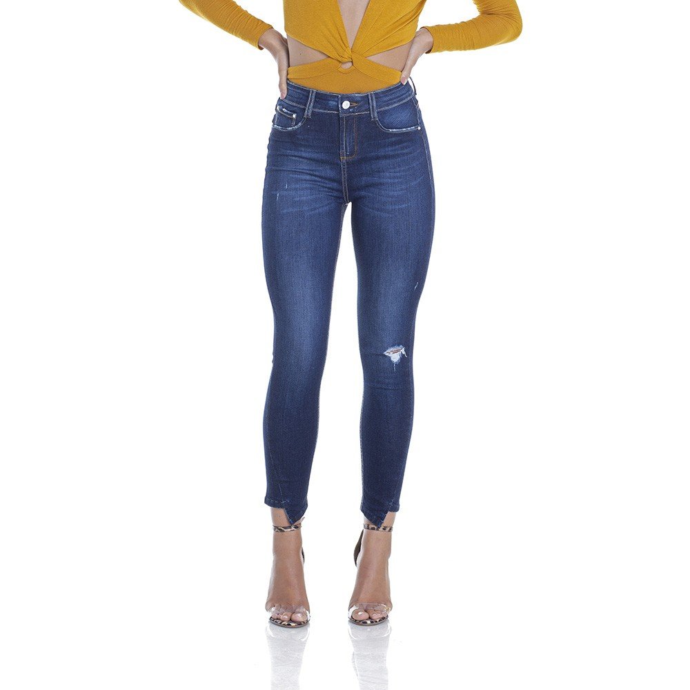 dz2912 calca jeans skinny media cropped ponta na barra frente zattini dz crop