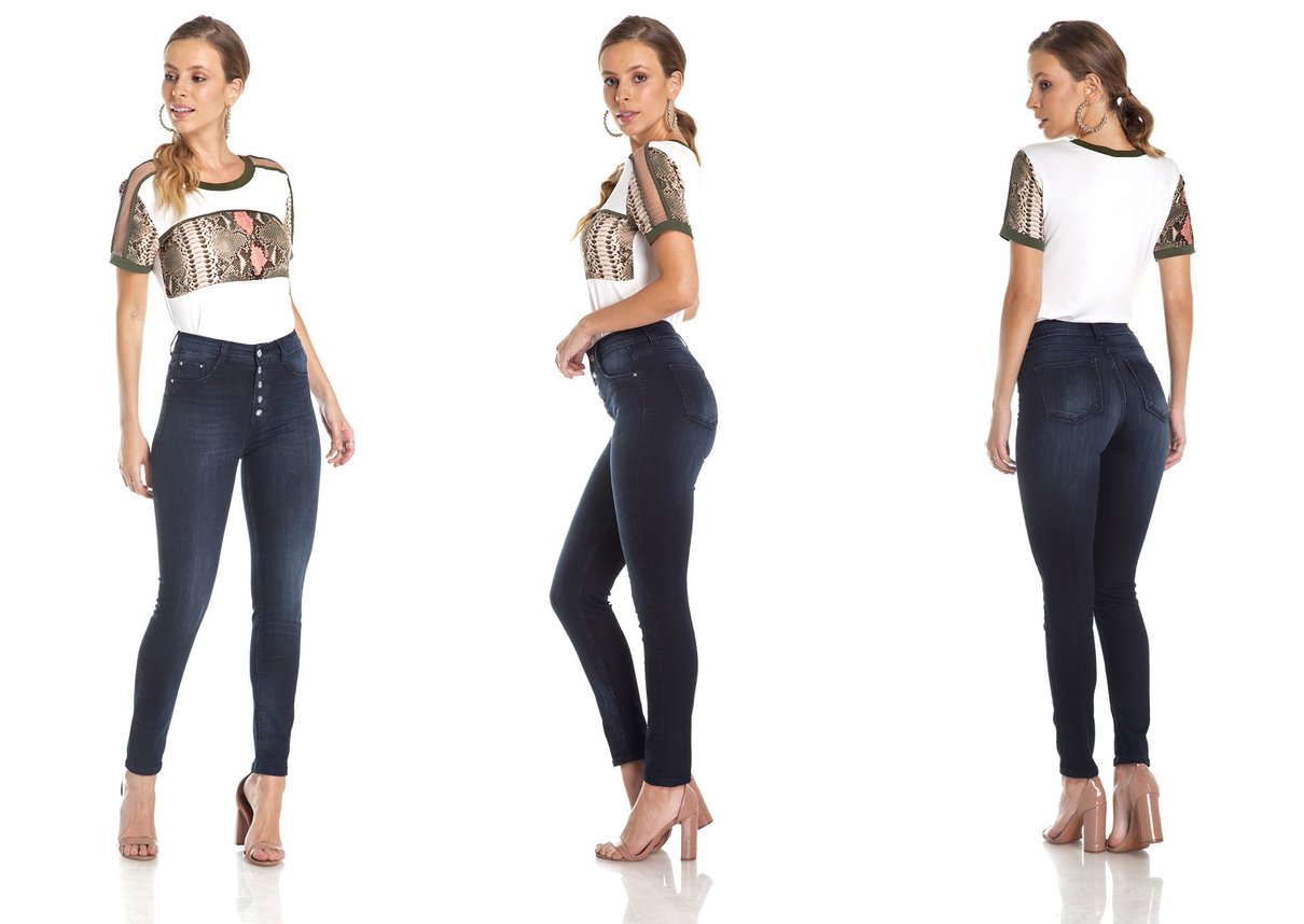 dz2971 calca skinny media cigarrete 5 botoes trio denim zero