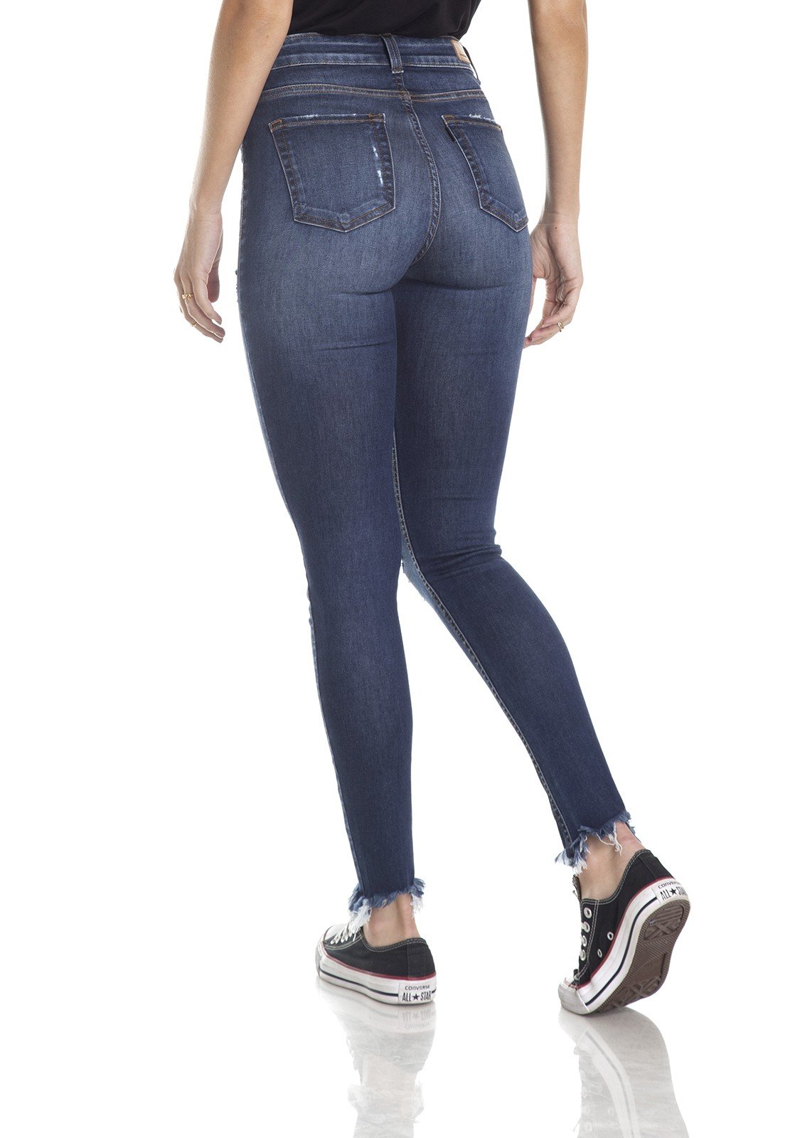dz2974 calca skinny media cigarrete rasgos costas crop denim zero