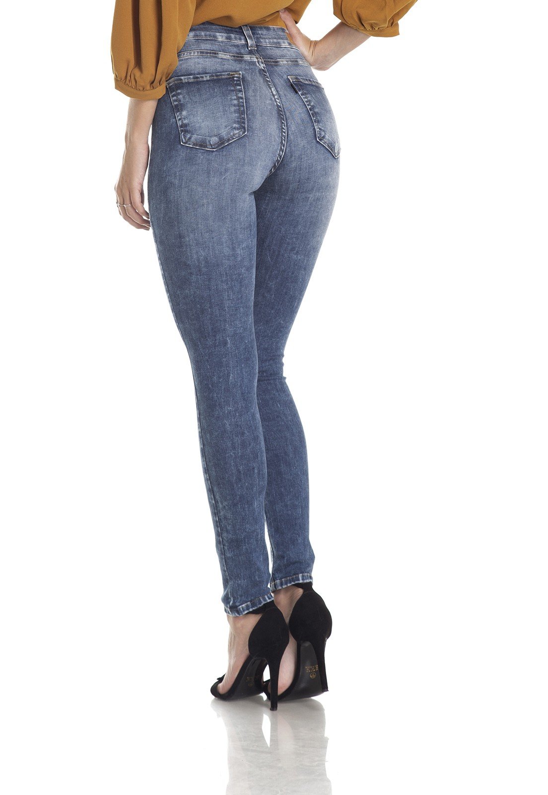 dz2976 calca skinny media cigarrete estonada costas crop denim zero