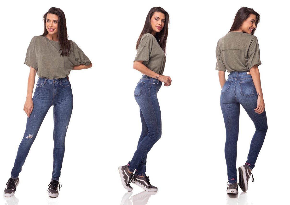 dz3053 calca jeans skinny media cigarrete com puidos denim zero tripla