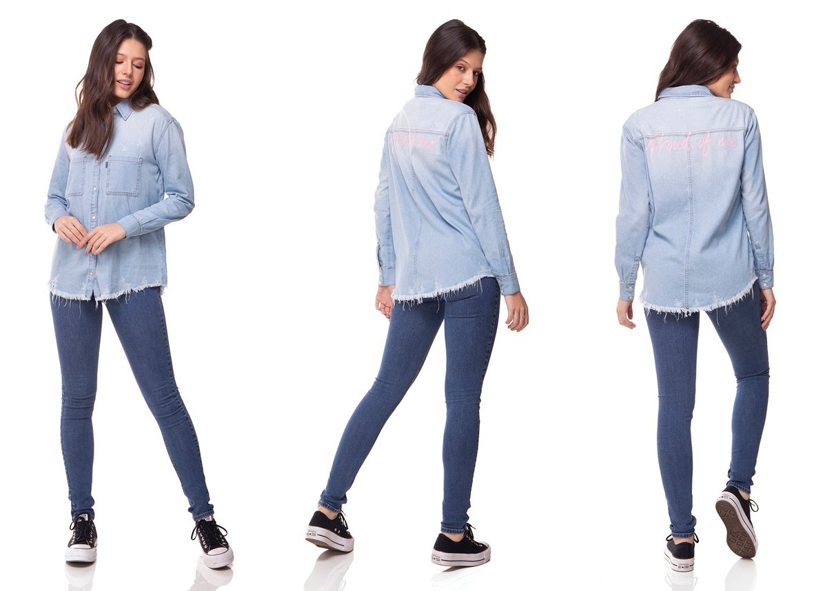 dz11142 camisa jeans oversize clara denim zero tripla