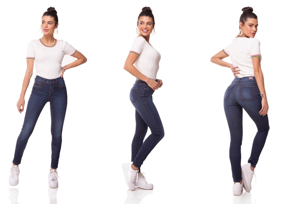 dz2988 a calca jeans skinny media escura denim zero tripla