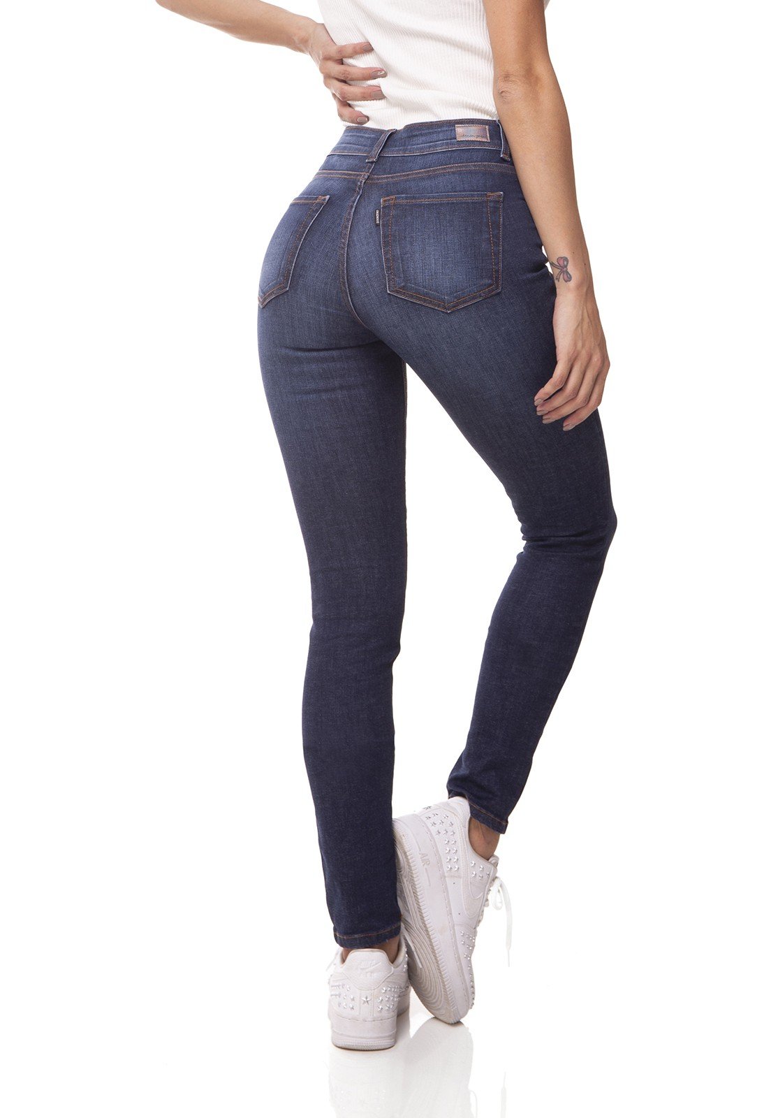 dz2988 a calca jeans skinny media escura denim zero costas prox