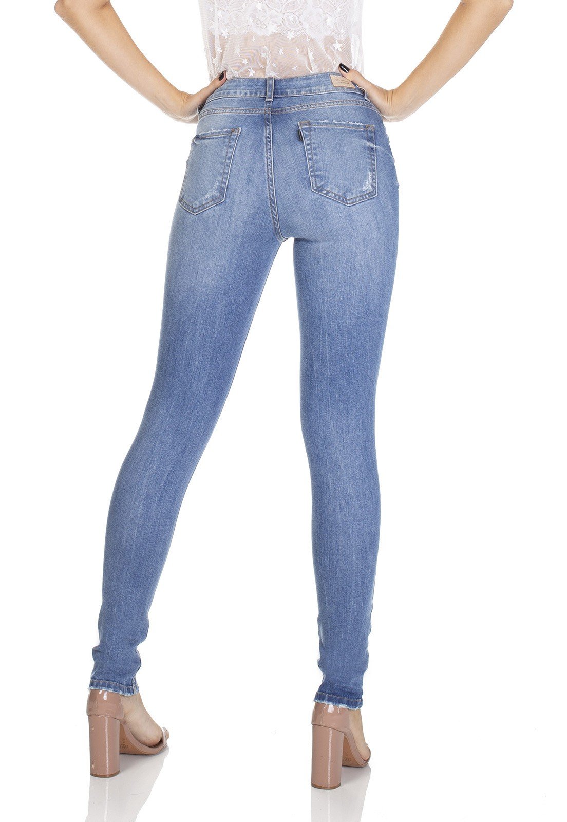 dz3081 calca jeans skinny media barra desfiada denim zero costas prox