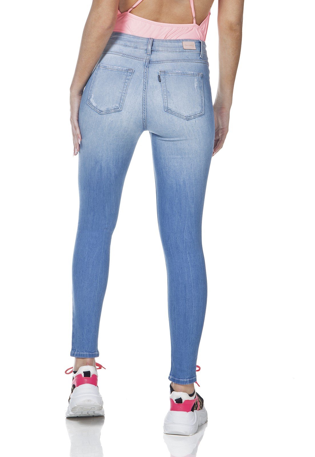 dz3098 calca jeans skinny media cigarrete denim zero costas prox
