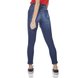 dz3102 calca jeans feminina skinny cropped media com cinto denim zero costas prox