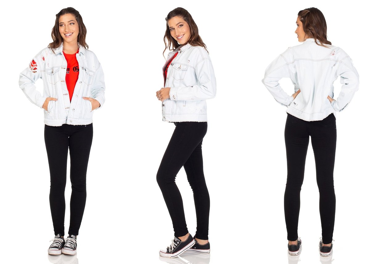 dz9103 jaqueta jeans retro com rasgos denim zero tripla