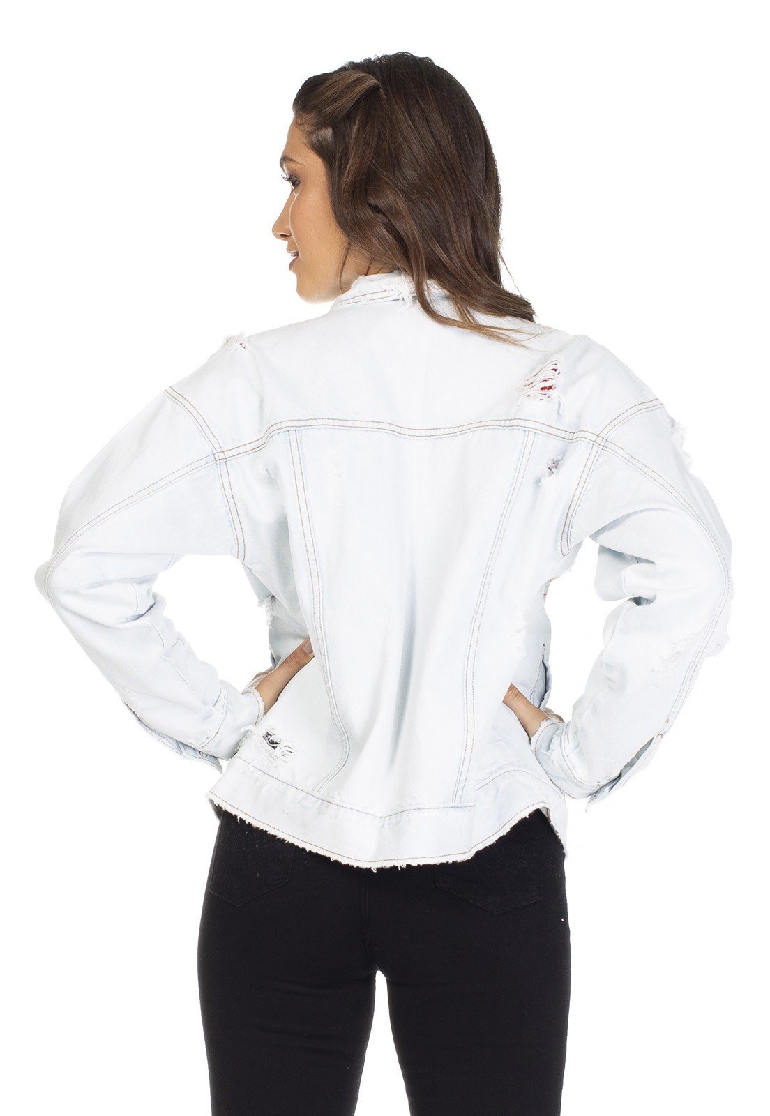 dz9103 jaqueta jeans retro com rasgos denim zero costas prox