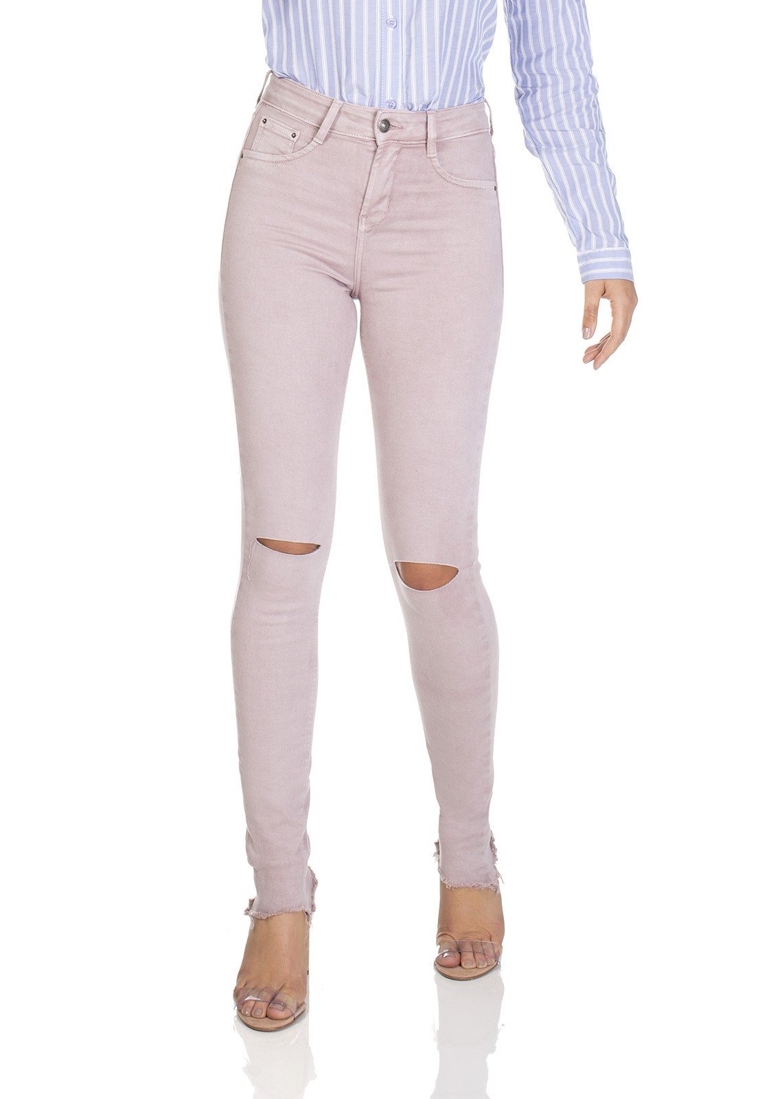 dz3123 calca jeans skinny media mist com rasgos no joelho denim zero frente 01 prox