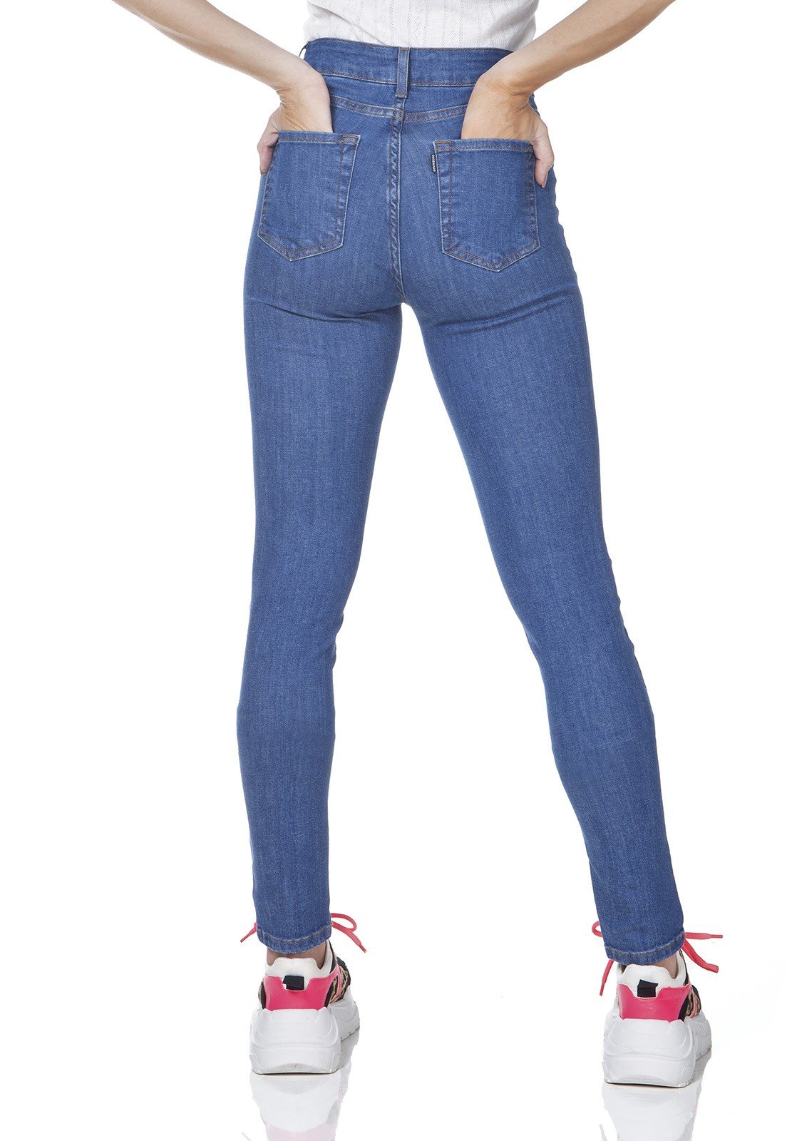 dz3166 calca jeans skinny media denim zero costas prox