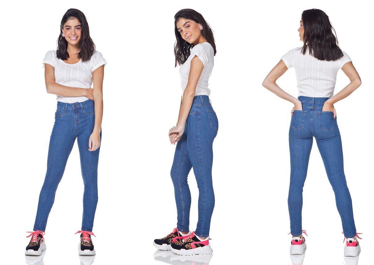 dz3166 calca jeans skinny media denim zero tripla
