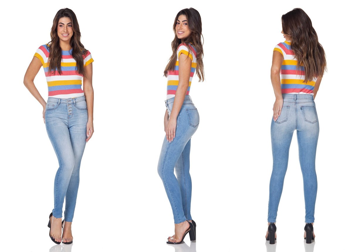 dz3158 calca skinny cigarrete denim zero tripla