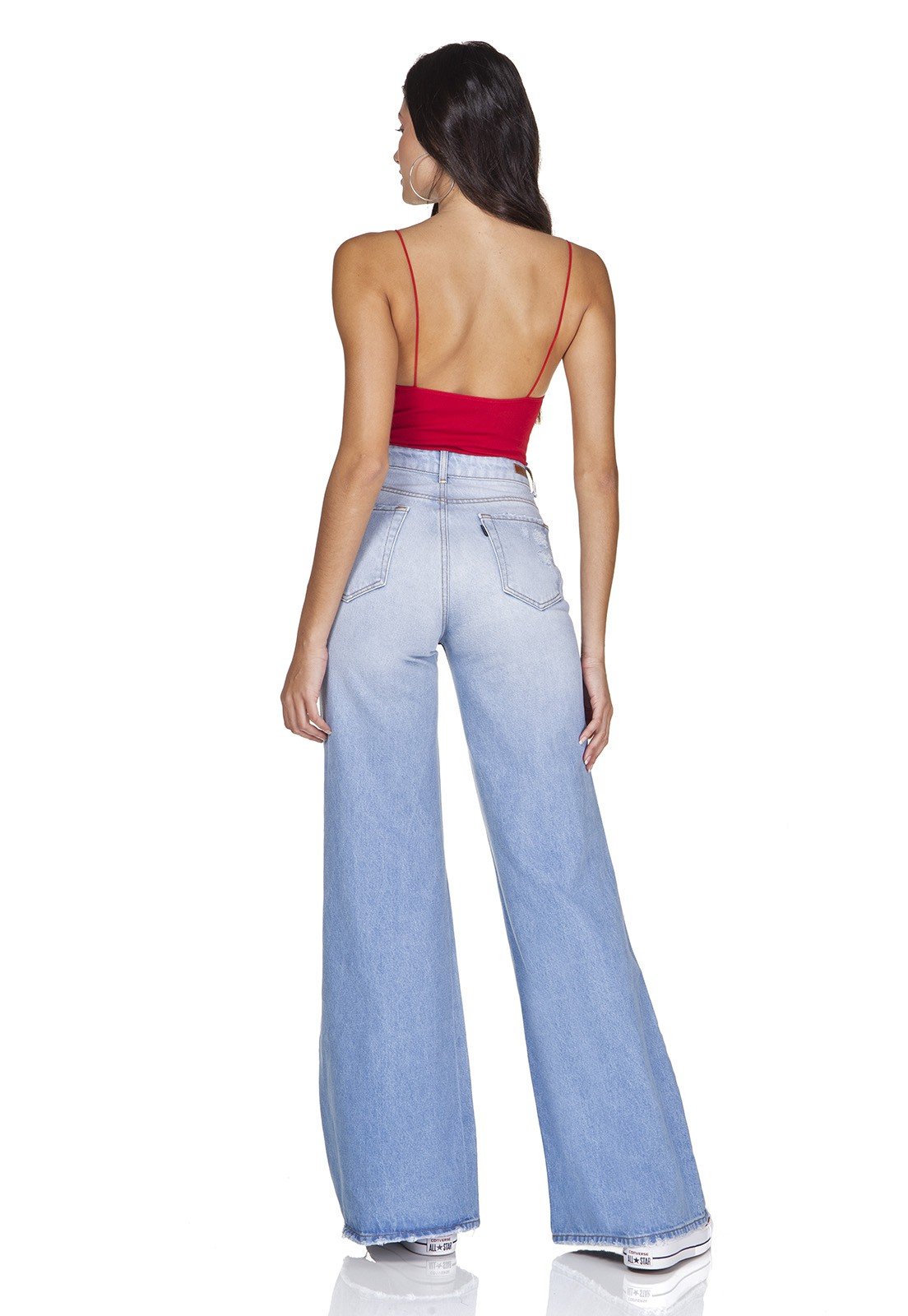 dz3210 calca jeans pantalona rasgos no joelho denim zero costas