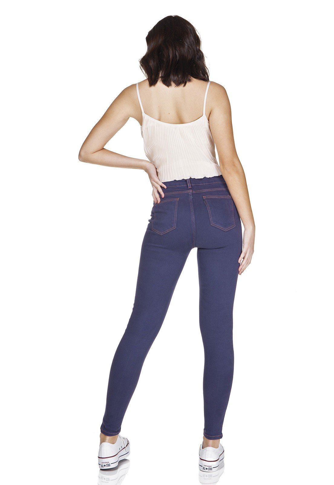 dz3213 skinny cigarrete basica marinho denim zero costas