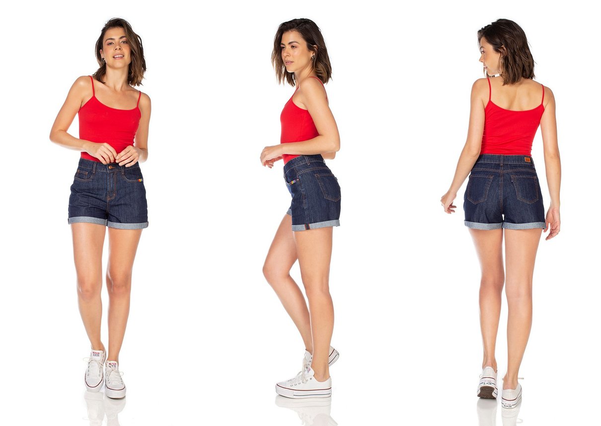 dz6350 shorts jeans feminino mom barra dodrada denim zero tripla