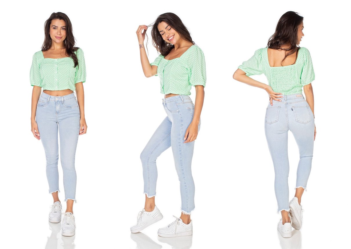dz3225 calca jeans feminina skinny cropped barra irregular denim zero trilpa