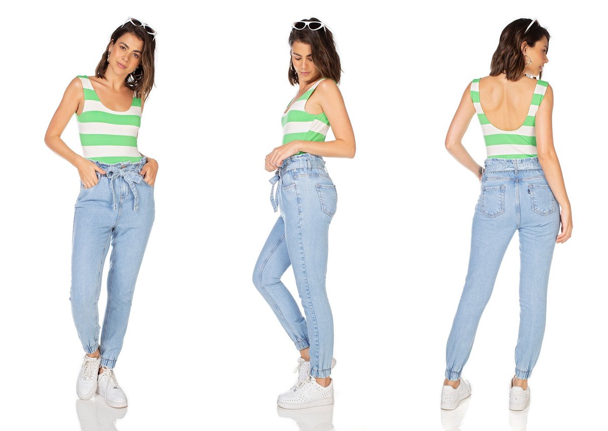 dz3231 calca jeans feminina mom com cinto denim zero tripla