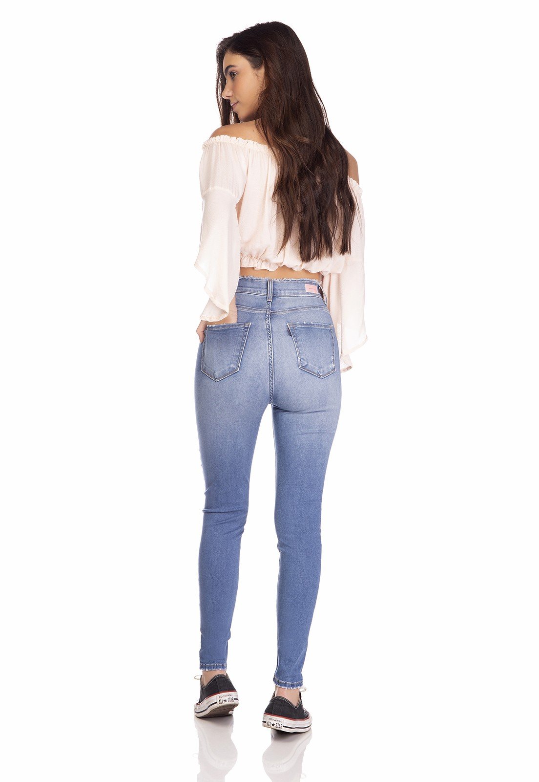dz3241 calca jeans feminina skinny hot pants cigarrete cos desfiado denim zero costas