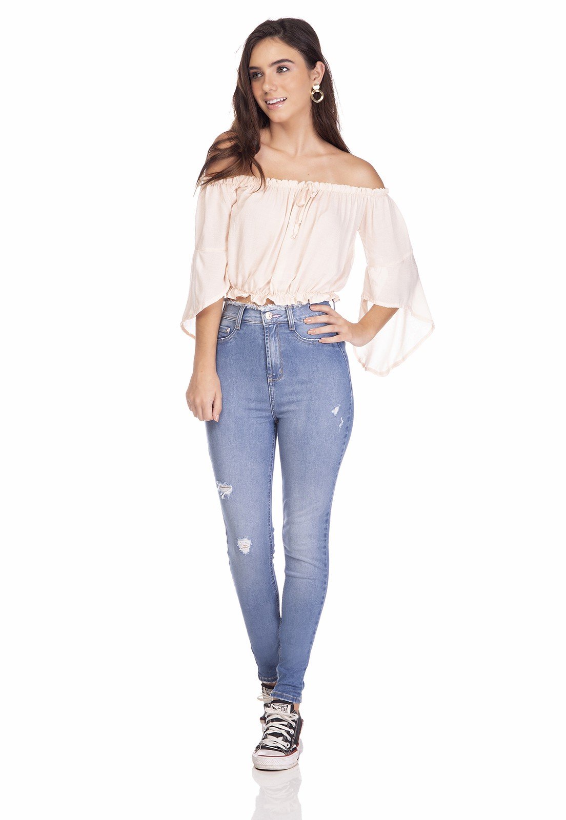 dz3241 calca jeans feminina skinny hot pants cigarrete cos desfiado denim zero frente