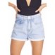 dz6383 shorts jeans feminino setentinha barra dobrada denim zero frente detalhe
