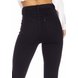 dz3257 calca jeans feminina skinny media cigarrete com cinto preto denim zero costas detalhe