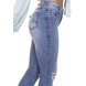 dz3282 calca jeans skinny media rasgo joelho denim zero lado detalhe
