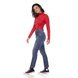 dz3259 calca jeans mom com ziper frontal denim zero lado