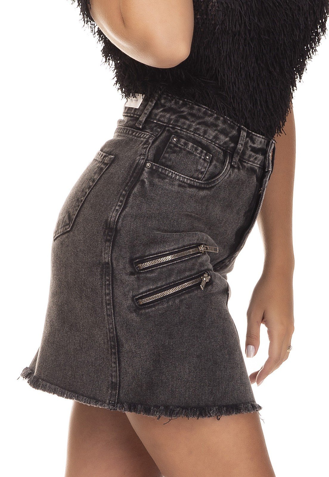 dz7131 saia jeans regular com ziper frontal denim zero lado detalhe