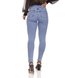 dz3285 calca jeans feminina skinny media cigarrete com botoes denim zero costas prox