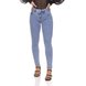 dz3285 calca jeans feminina skinny media cigarrete com botoes denim zero frente prox