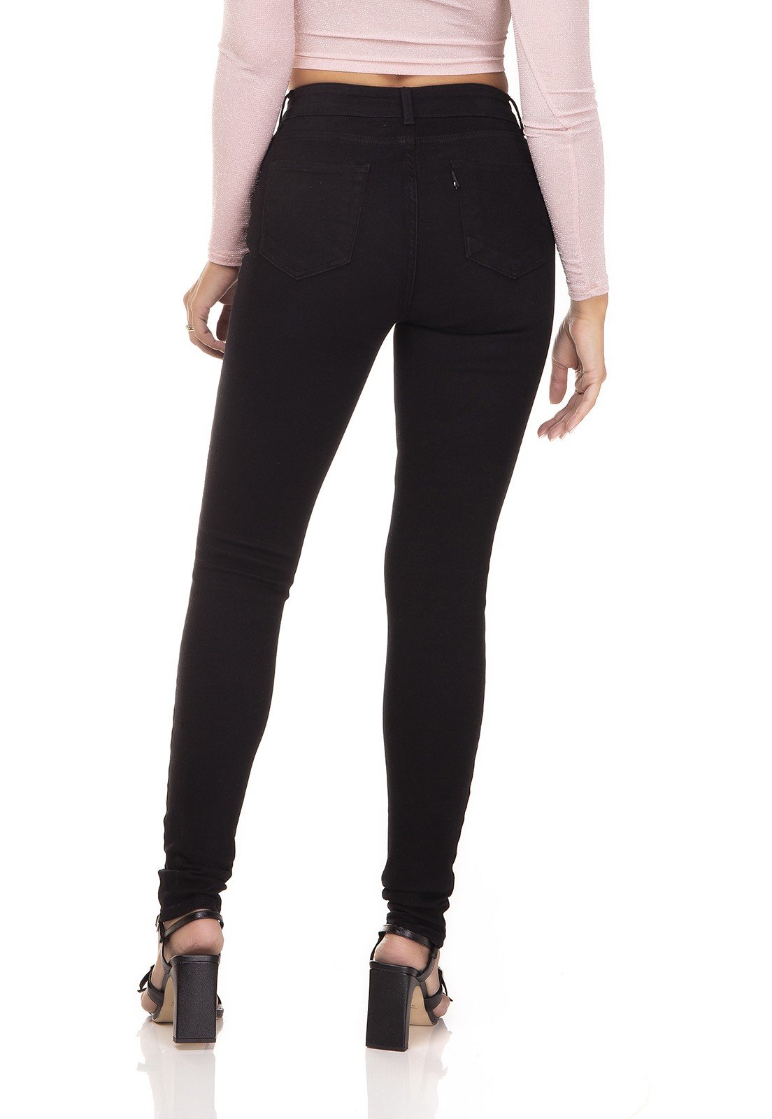 dz3304 calca jeans skinny media black and white preto denim zero costas prox