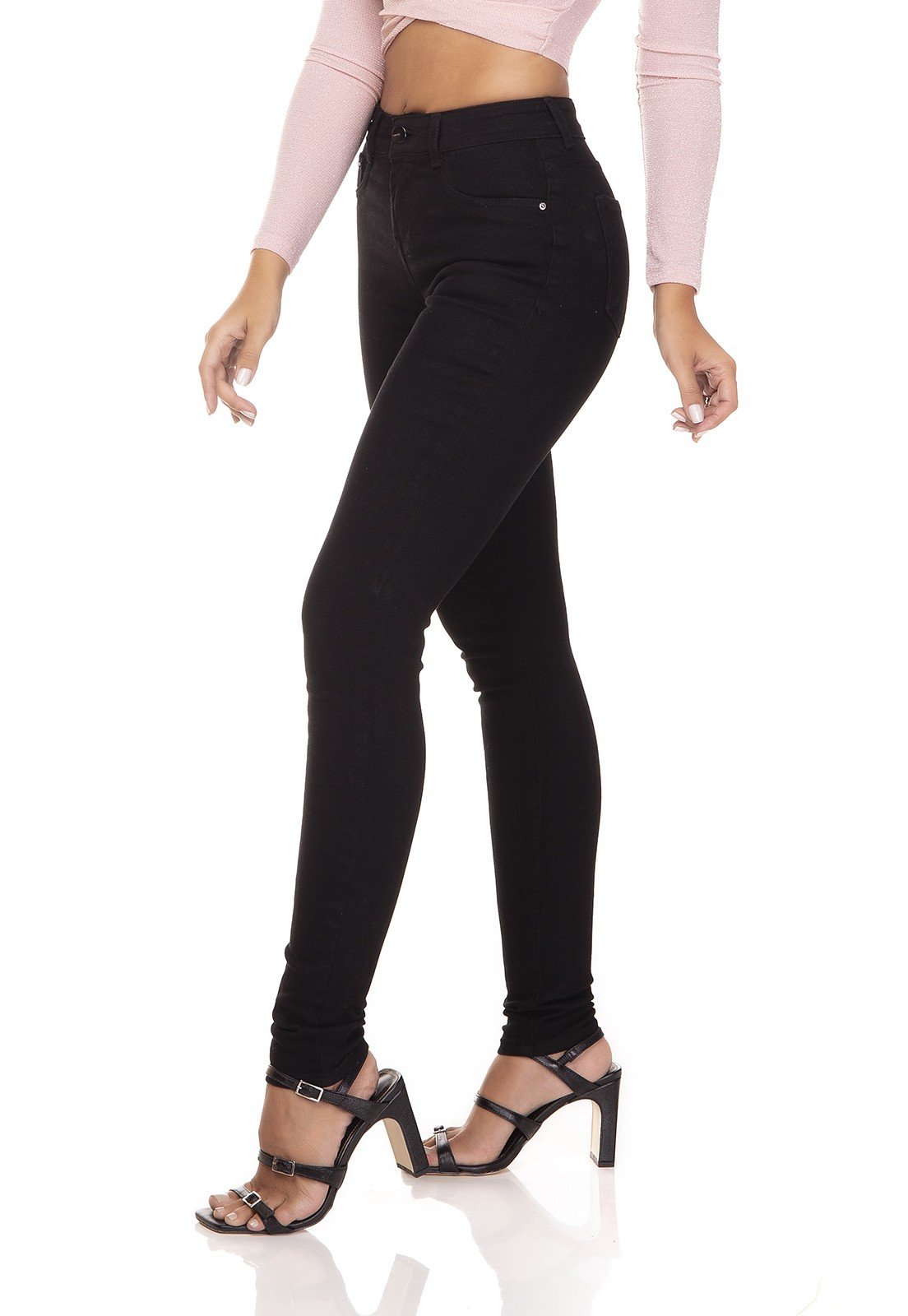 dz3304 calca jeans skinny media black and white preto denim zero lado prox