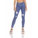 dz3254 calca jeans feminina skinny media cigarrete com puidos denim zero frente prox