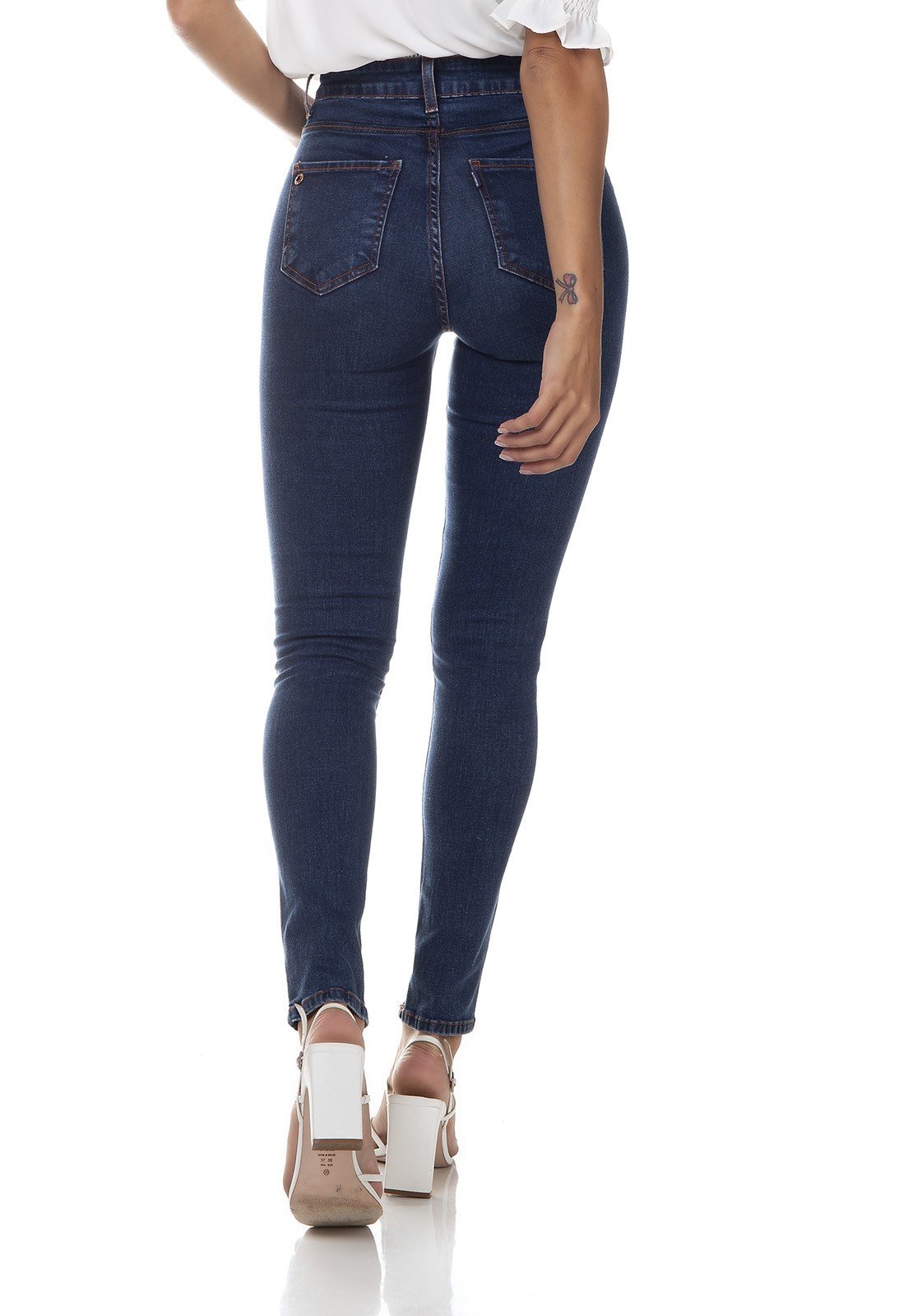 dz3317 calca jeans feminina skinny media cigarrete bolsos embutidos denim zero costas prox