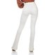 dz3323 calca jeans feminina new boot cut fechamento com ilhoses off white denim zero costas prox