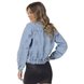 dz9107 jaqueta jeans feminina retro com elastico denim zero costas prox
