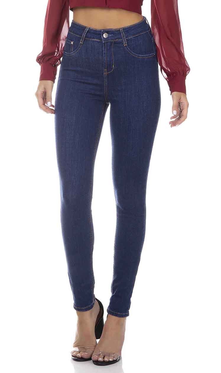 dz3347 calca jeans feminina skinny media tradicional denim zero frente prox