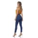 dz3316 calca jeans feminina skinny media cigarrete recorte frontal denim zero costas