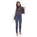 dz3292 calca jeans skinny media corte a fio denim zero frente