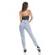 dz3386 calca jeans feminina mom fit fechamento com botoes denim zero costas