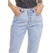 dz3386 calca jeans feminina mom fit fechamento com botoes denim zero frente detalhe